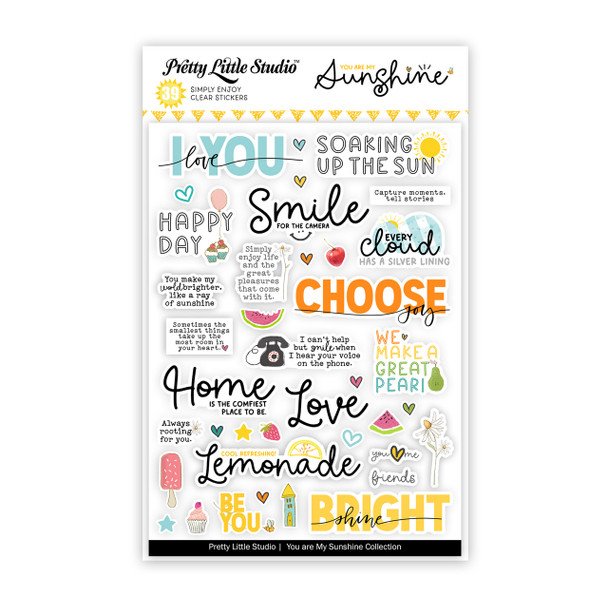 Pretty Little Studio - You Are My Sunshine - Simply Enjoy Word: Clear Stickers