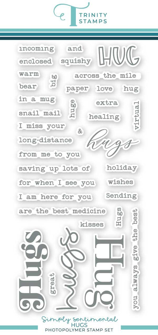 Trinity Stamps - Simply Sentimental: Hugs Stamp Set