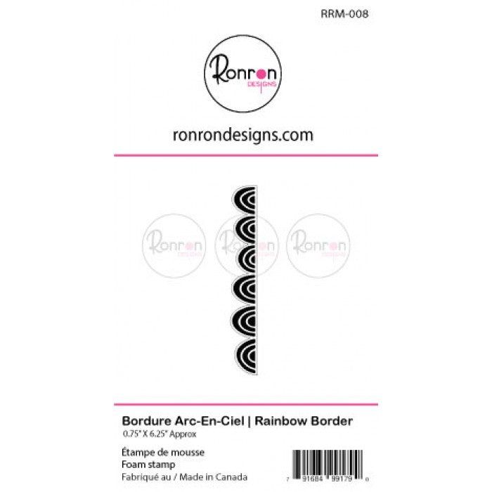 RonRon Designs - Foam Stamp - Rainbow Border
